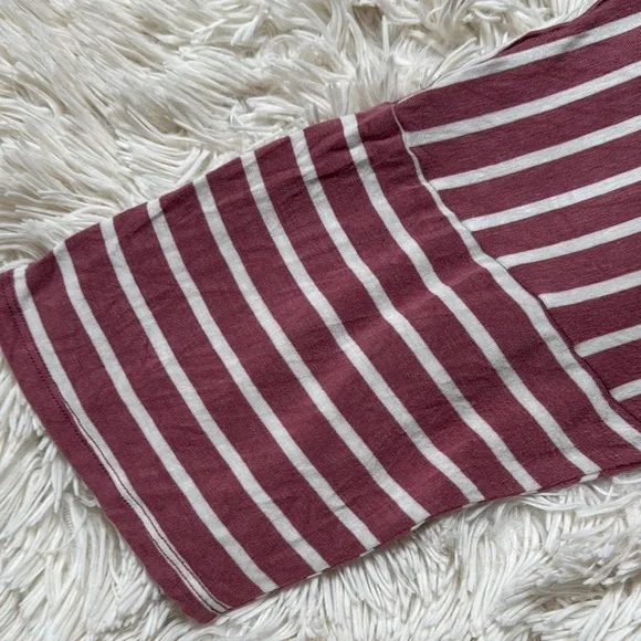 Magic Fit Striped Short Sleeve Top 💗 Pink & Ivory - Picture 10 of 13